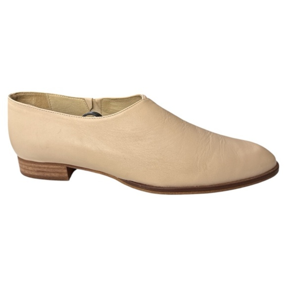 ANTHROPOLOGIE WOMEN’S SAPENA FLAT BEIGE LEATHER LOAFER SZ 10.5 us 41 EU